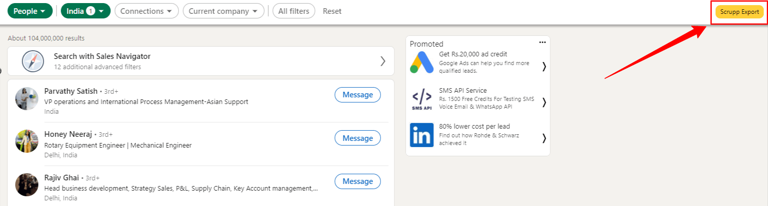 Scrupp Profile Data Export
